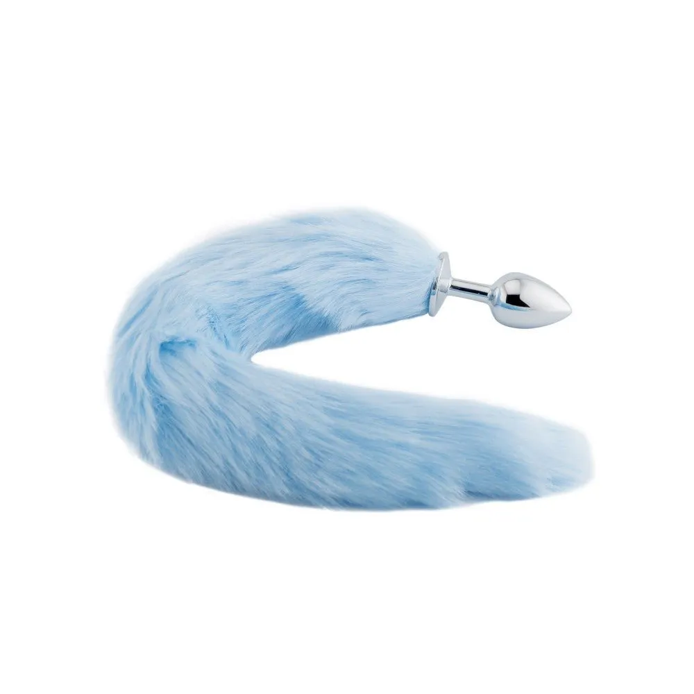 18 Light Blue Fox Tail Plug