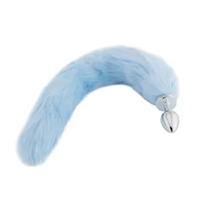 18 Light Blue Fox Tail Plug