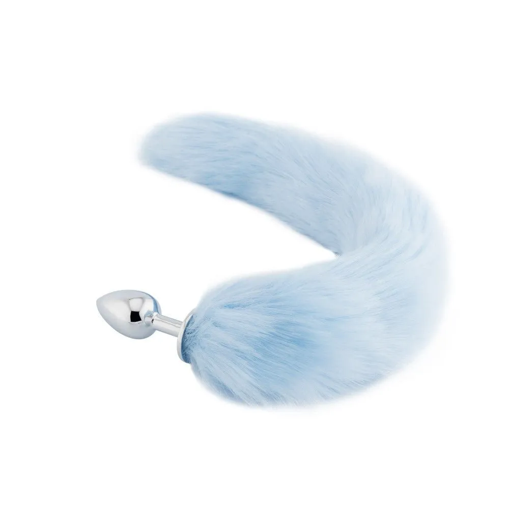 18 Light Blue Fox Tail Plug