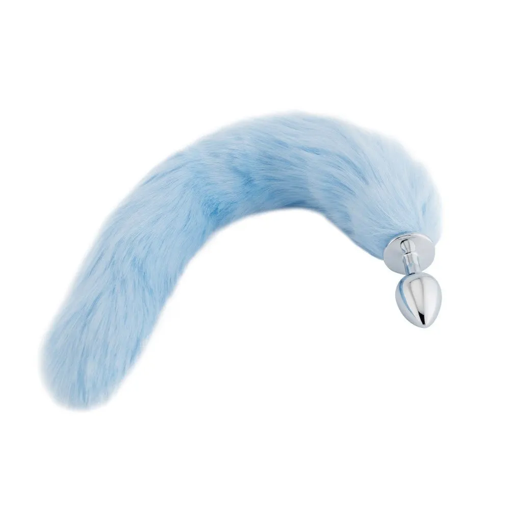 18 Light Blue Fox Tail Plug