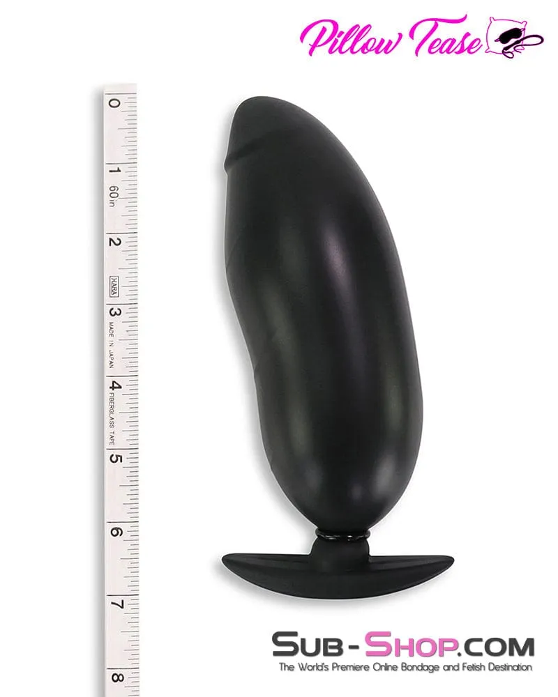 2285M      Inflatable Rubber Dildo Butt Plug with Removable Air Valve