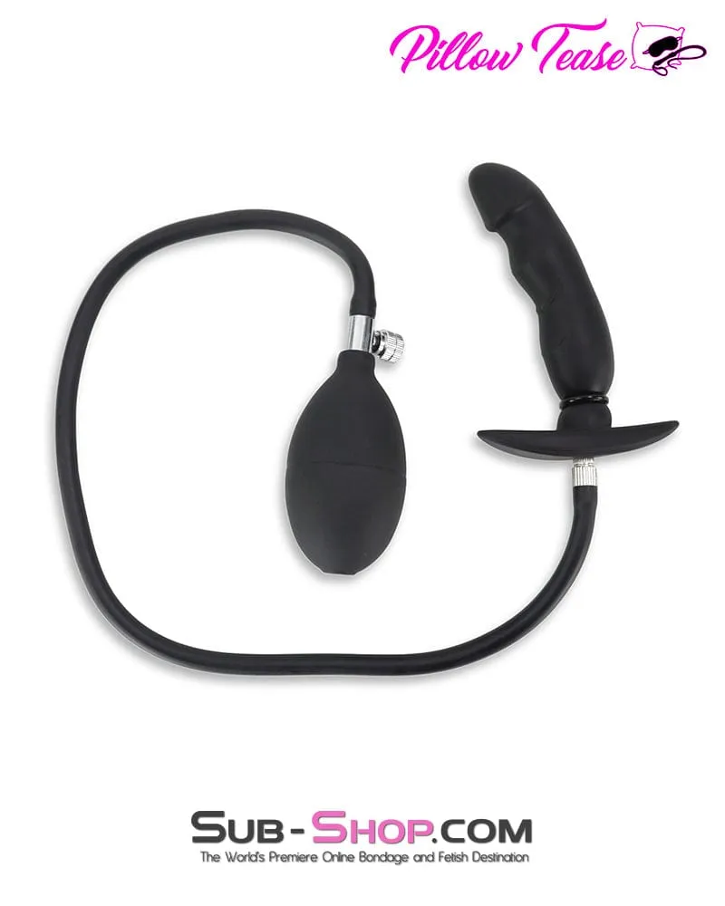 2285M      Inflatable Rubber Dildo Butt Plug with Removable Air Valve