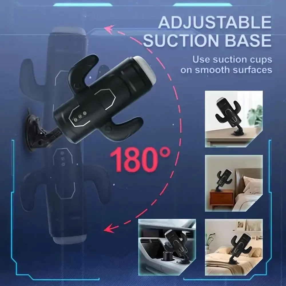 3 Sucking 6 Thrusting 9 Vibrating Retractable Rotatable Masturbator