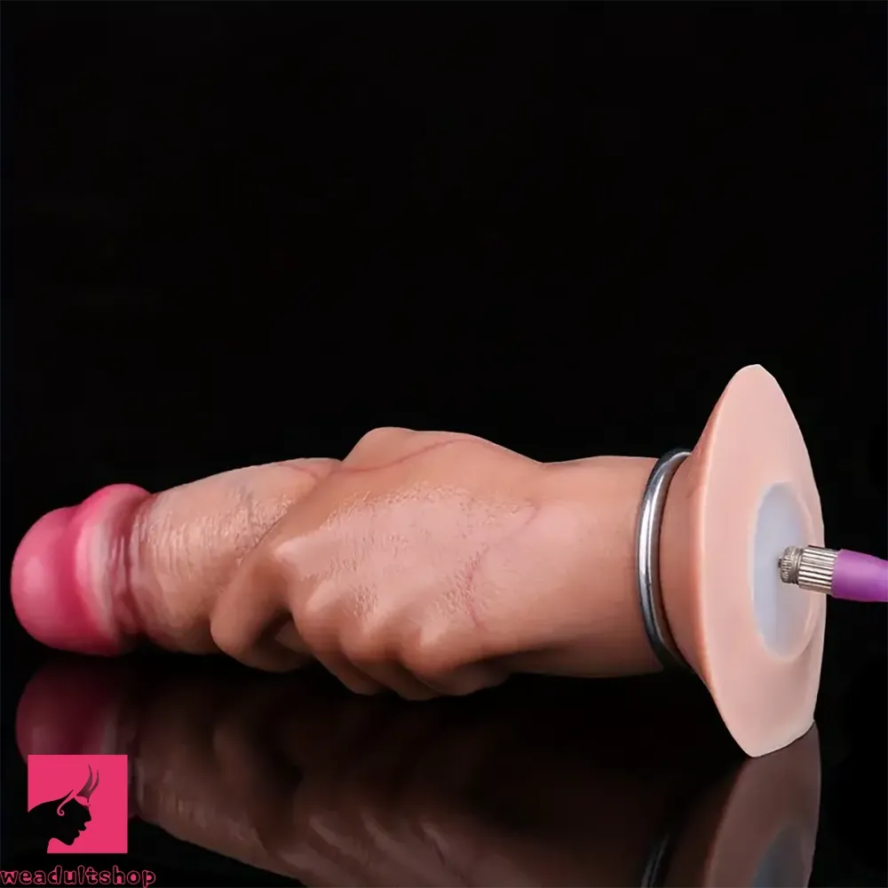 7.75in Inflatable Hollow Ovipositor Lay Eggs Silicone Cock Balls Dildo