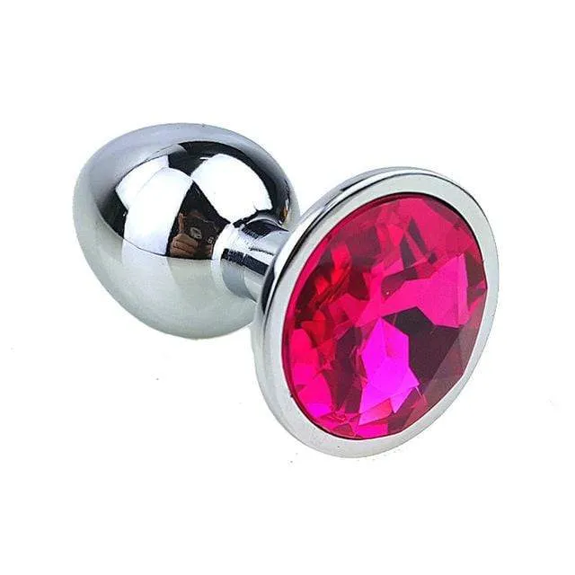 8 Colors Jeweled 3 Metal Plug