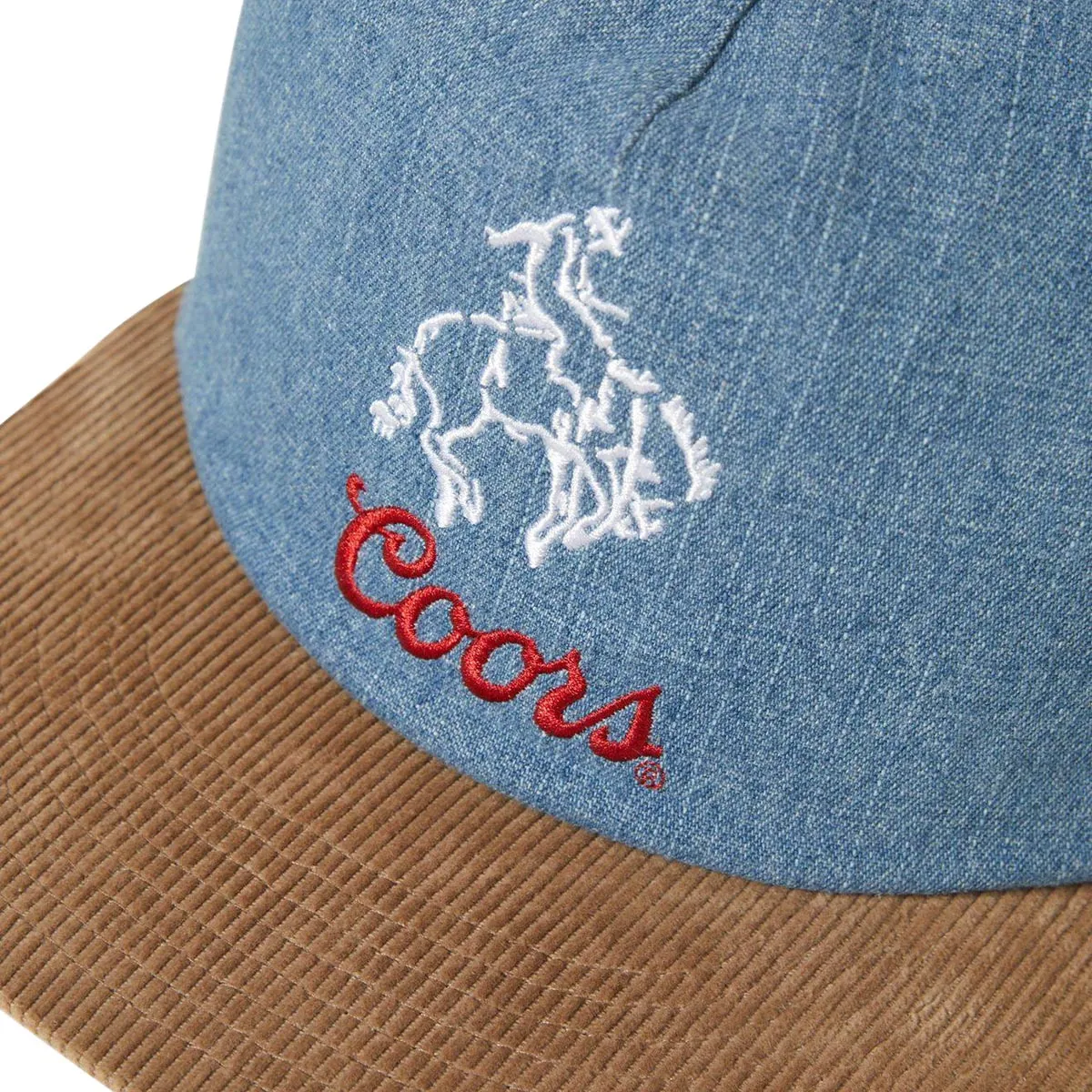 Brixton x Coors Colt Hp Snapback Hat - Washed Denim/Sand