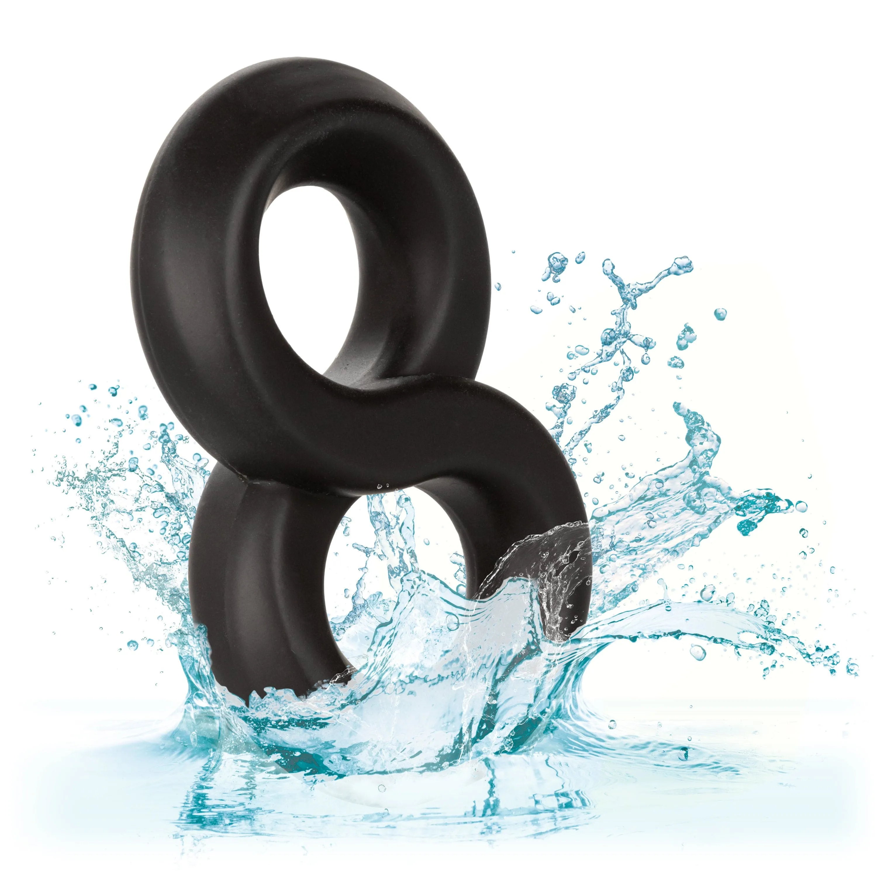 California Exotics - Ultra Soft Crazy 8 Dual Cock Ring (Black)