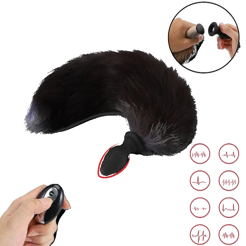 Come Closer Vibrating Fox Tail | 10 Modes | Butt Plug | USB | Remote Control | Unisex
