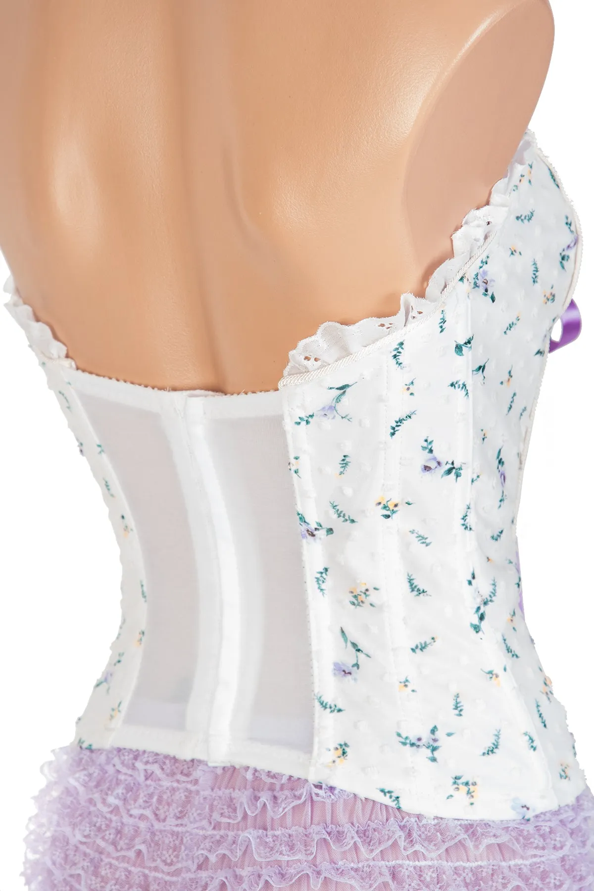Deluxe Lace-Up Ruffle Corset