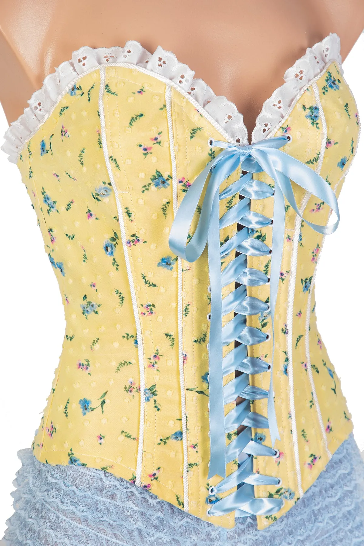 Deluxe Lace-Up Ruffle Corset