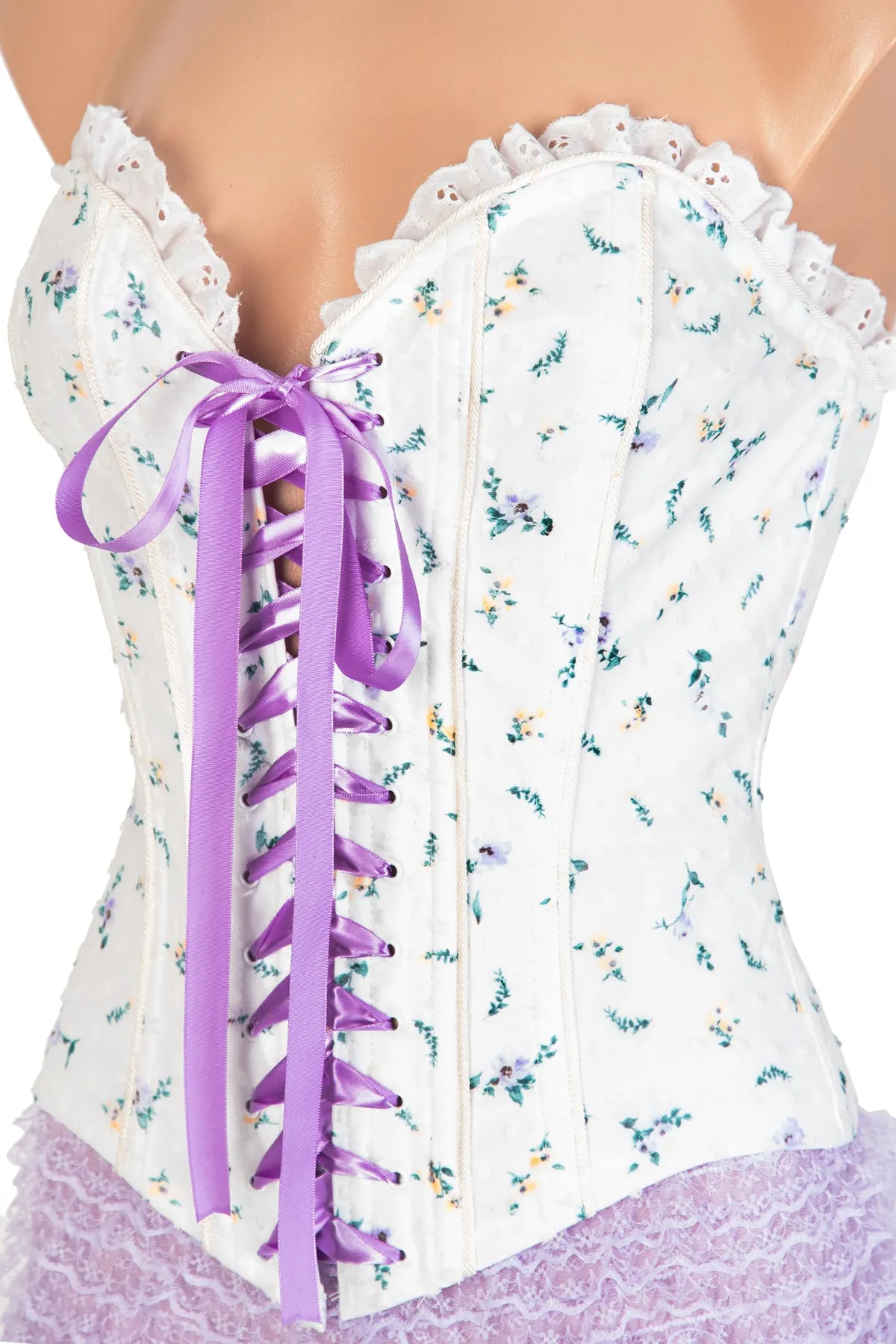 Deluxe Lace-Up Ruffle Corset