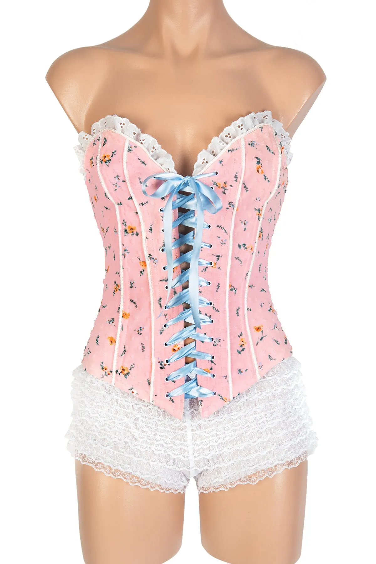Deluxe Lace-Up Ruffle Corset