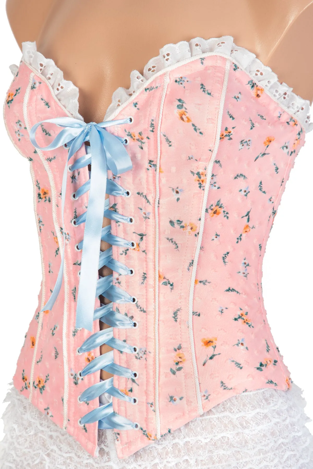 Deluxe Lace-Up Ruffle Corset