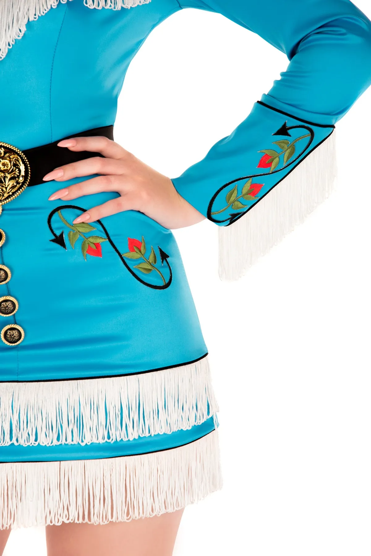 Desert Rose Cowgirl Straight Front Dress & Belt