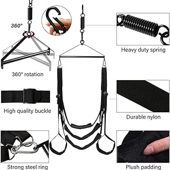 Doba 360 Ceiling Sex Swing | Couples | Fetish | Black