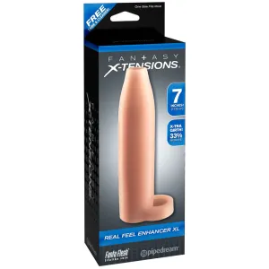 Fantasy X-tensions 7 in. Real Feel Enhancer XL Open-Ended Sling Beige