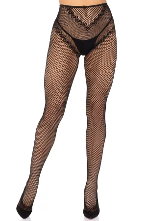 French Cut Crotchless Fishnet Tights