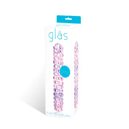 Gläs Purple Rose Nubby Dildo