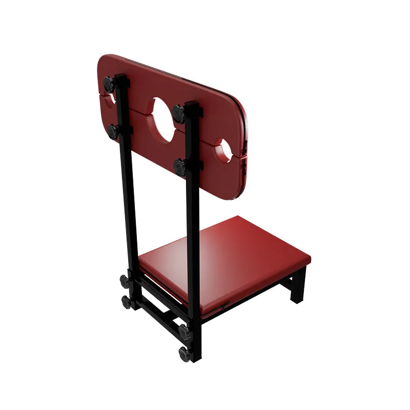 Heavy Duty Red Bondage Chair | Adjustable | Wrist & Ankle Cuffs | BDSM