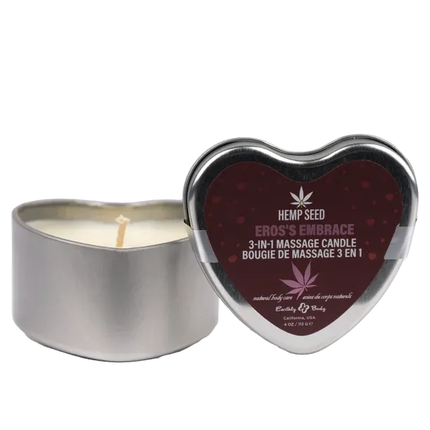 Hemp Seed 3 in 1 Massage Candle Ero's Embrace 4oz by Earthly Body