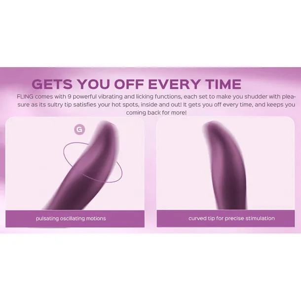 Honey Play Box Fling App-Controlled Oral Licking Vibrator