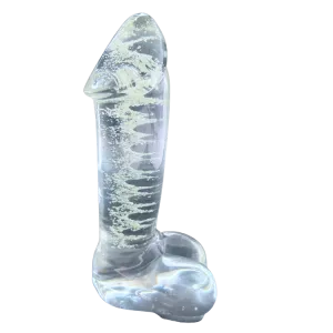 ICICLES Fetish Glass Dildo 5 | Fire & Ice | Hand Blown | Glow In The Dark