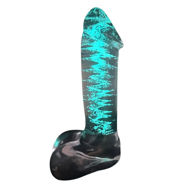 ICICLES Fetish Glass Dildo 5 | Fire & Ice | Hand Blown | Glow In The Dark