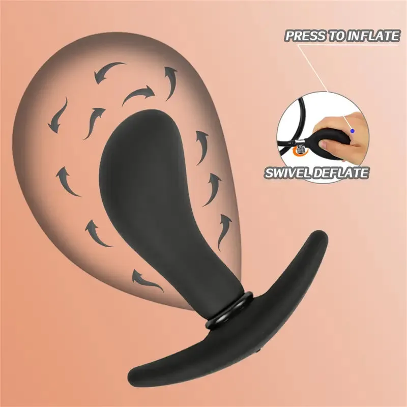 Inflatable Anal Toy Silicone Butt Plug Anal Ball Stretcher G Spot Stimulator