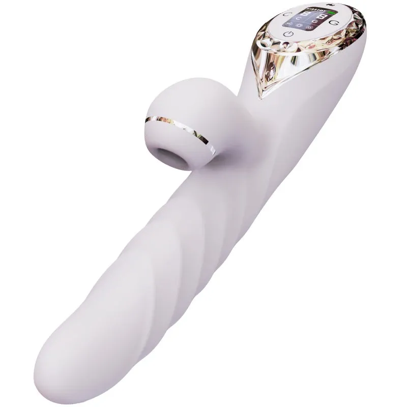 KISTOY A-King Max Thrusting & Sucking Rabbit Vibrating Dildo