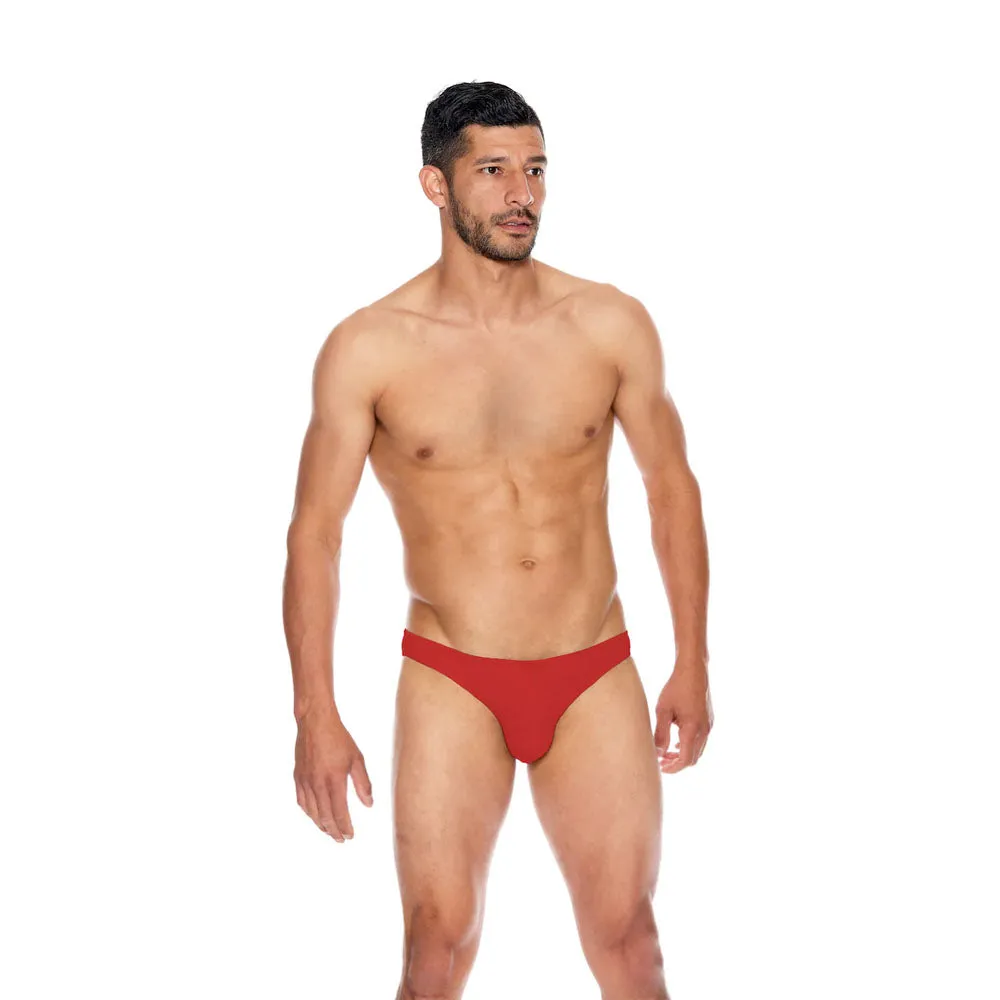 Men&#39;s Microfiber Open Back Underwear Red L/Xl