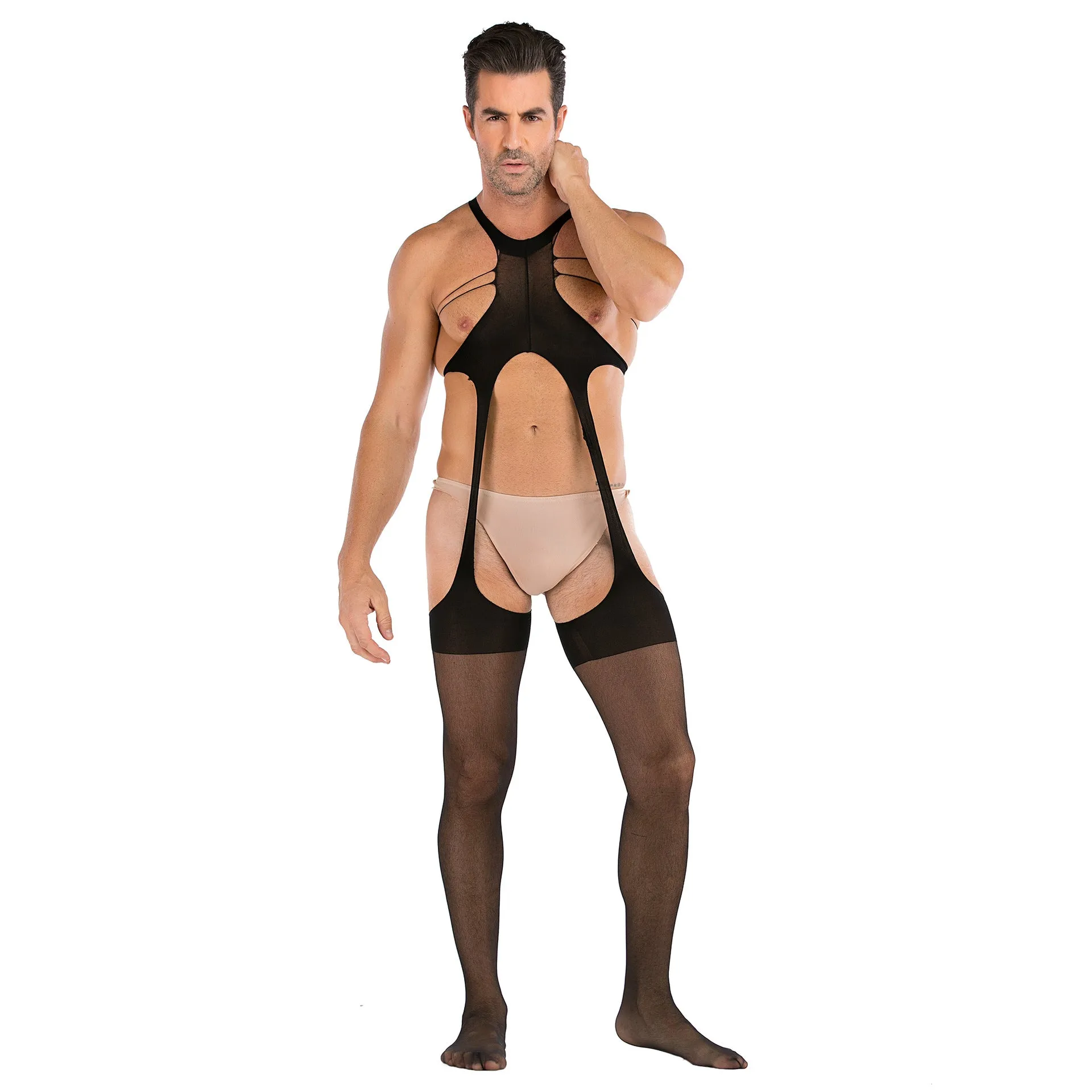 Men's Sexy Open-file Sexy Pantyhose Underwear