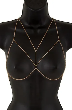 Metal Body Chain Bra