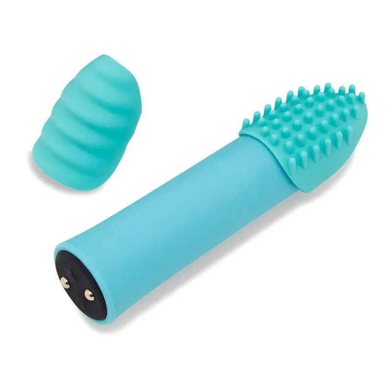 Nu Sensuelle - Point Plus Rechargeable Bullet Vibrator with Head Attachments (Rose Gold)