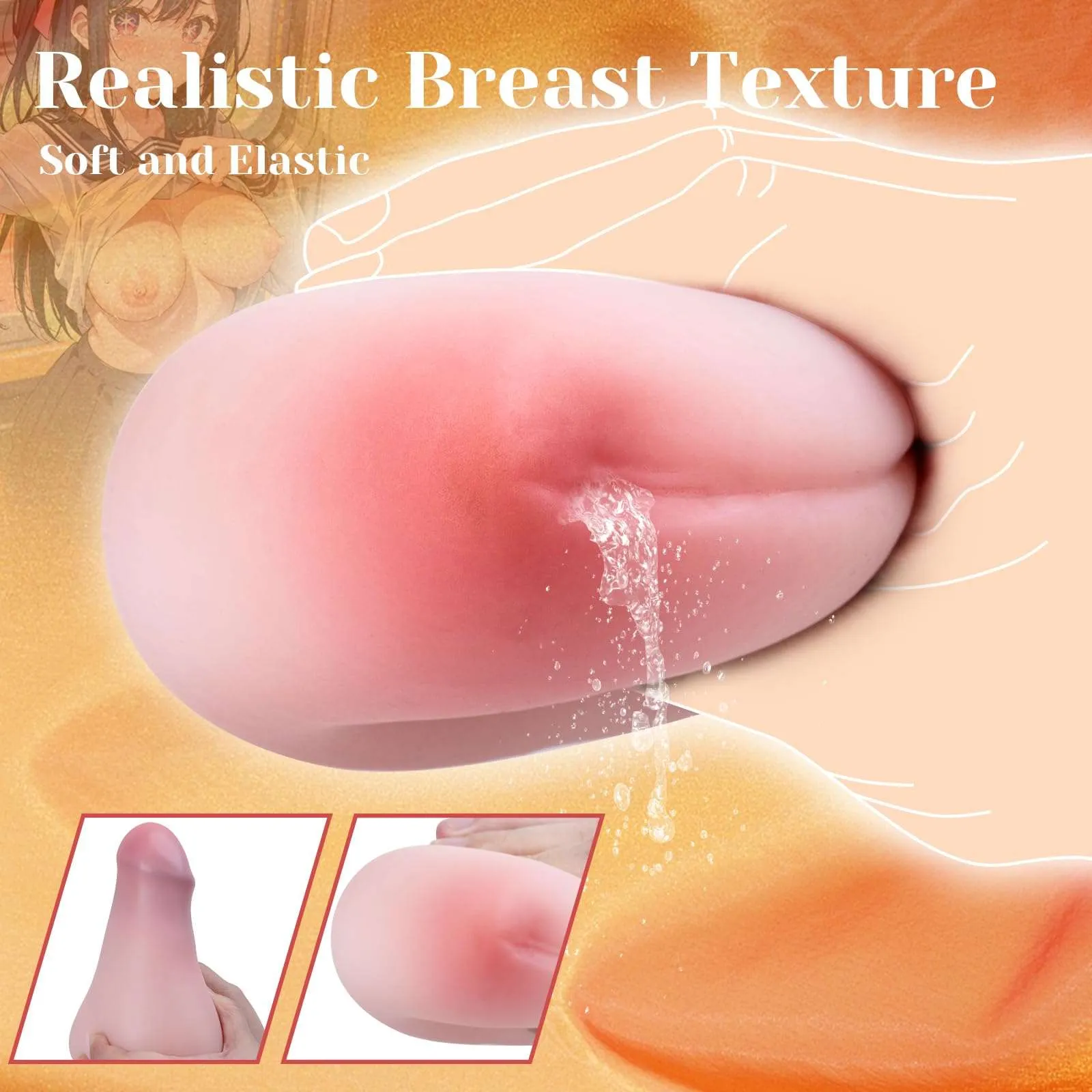 Pocket Masturbator Cup - Male Sex Toys Lifelike Peach-Shape Dolls - Domlust