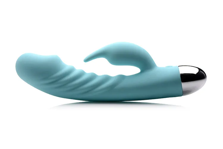 Power Bunnies Sassy 10X Silicone G-Spot Rechargeable Vibrator - Teal