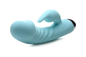 Power Bunnies Sassy 10X Silicone G-Spot Rechargeable Vibrator - Teal