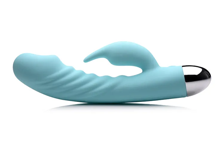 Power Bunnies Sassy 10X Silicone G-Spot Rechargeable Vibrator - Teal
