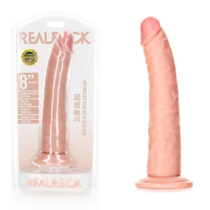 REALROCK Realistic Slim Dildo with Suction Cup - 20.5cm