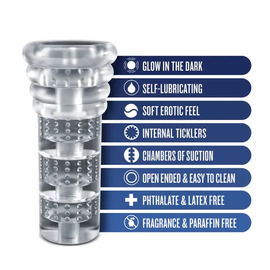 Rize Luz Glow In The Dark Masturbator by Blush Novelties