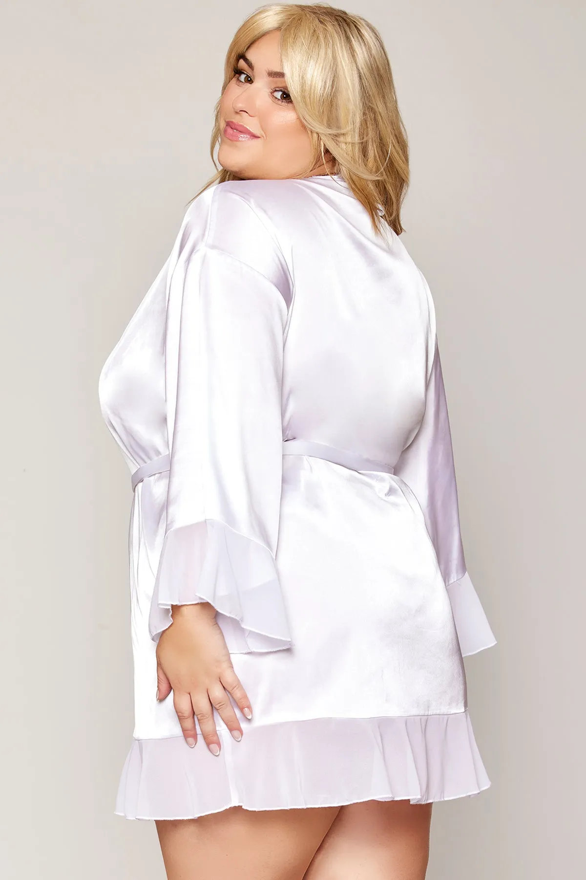 Satin & Chiffon Lingerie Set