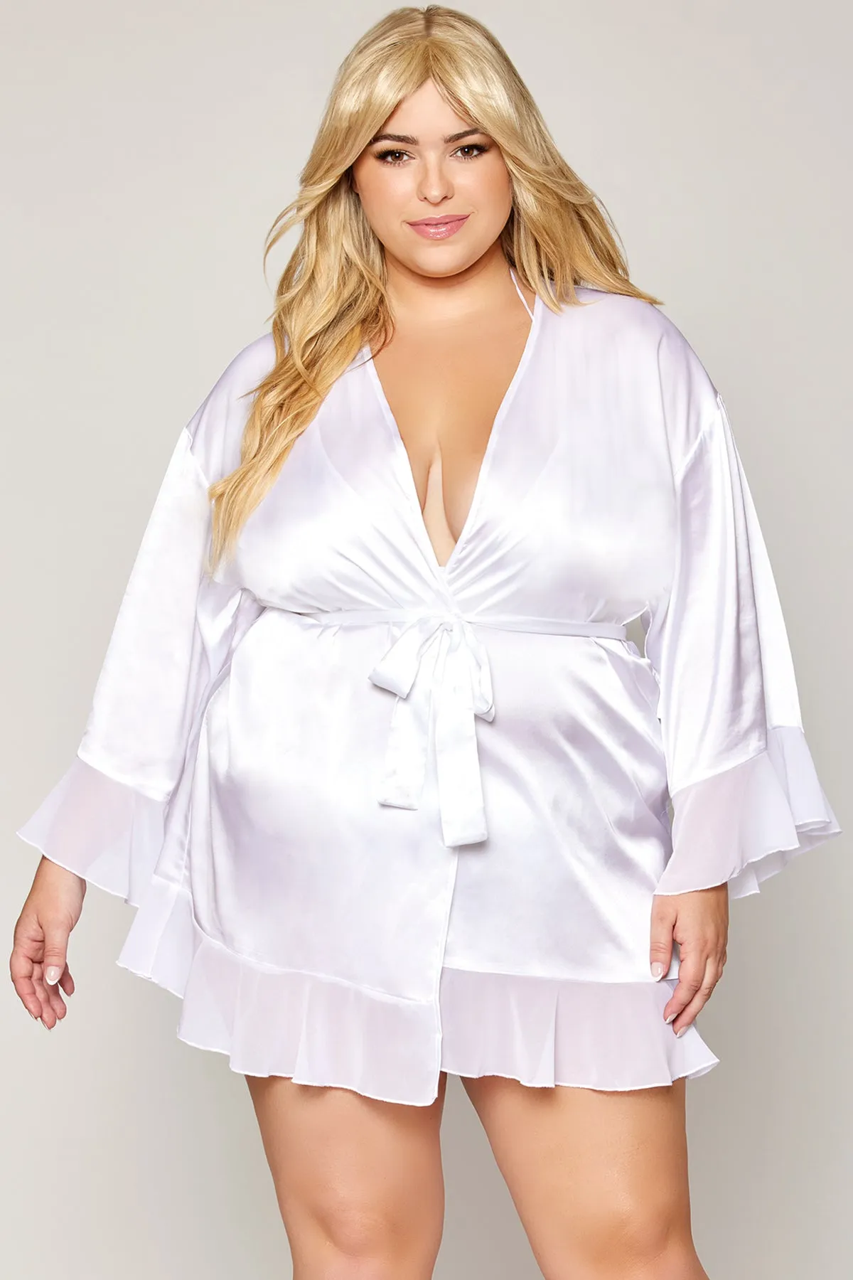 Satin & Chiffon Lingerie Set