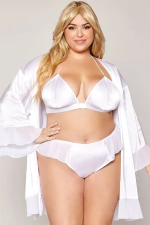 Satin & Chiffon Lingerie Set