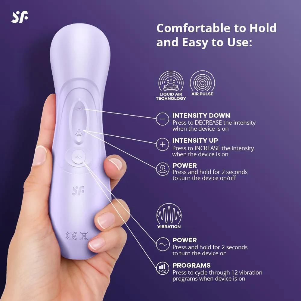 Satisfyer Pro 2 Gen 3 G3 Liquid Air Pulse Clitoral Stimulator Vibrator Purple