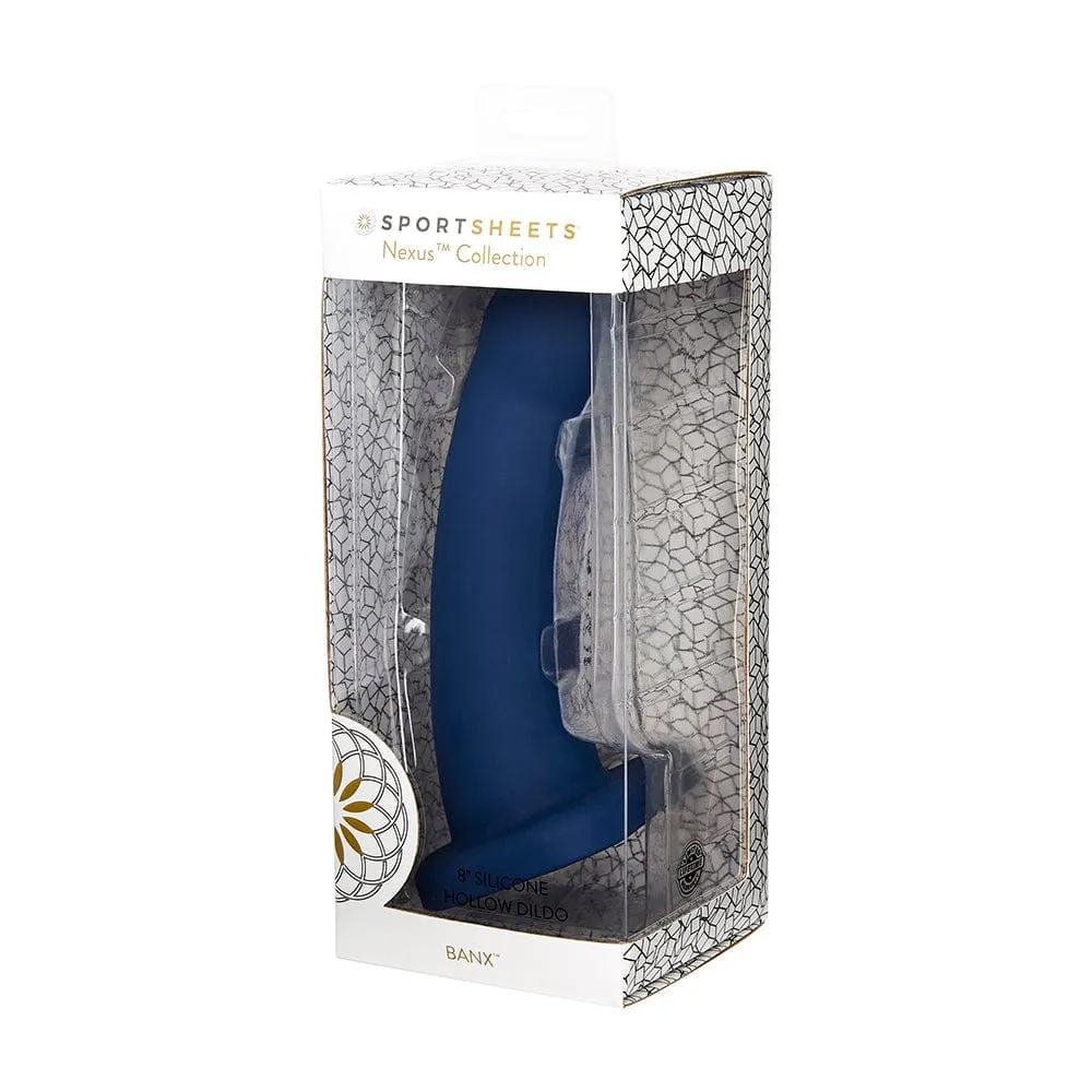 Sportsheets Nexus Banx 8 Hollow Dildo Blue