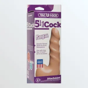 Vac-U-Lock Raging Hard - On 5.5 White Cock