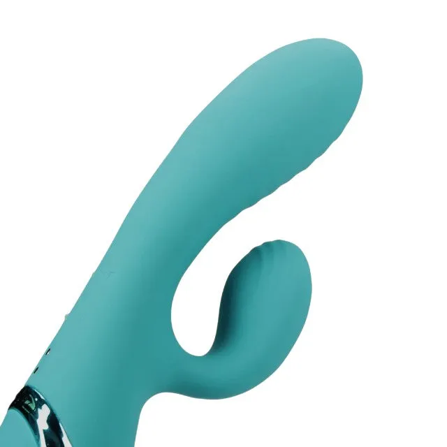 Vibrator rabbit LOVELINE Inflatable Rabbit Vibrator. cu funcție de umflare pentru stimularea punctului G. 10 funcții de vibrație. albastru