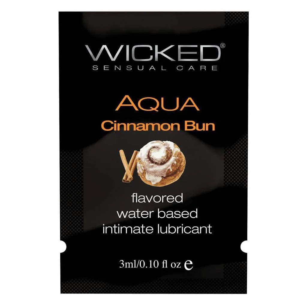 Wicked - Aqua Almond Bun Flavored Water Based Lubricant Sachet 3ml