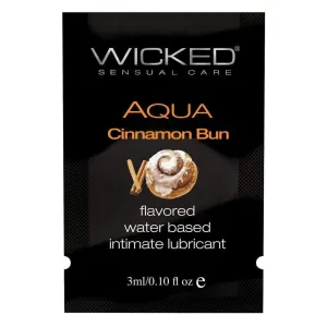 Wicked - Aqua Almond Bun Flavored Water Based Lubricant Sachet 3ml