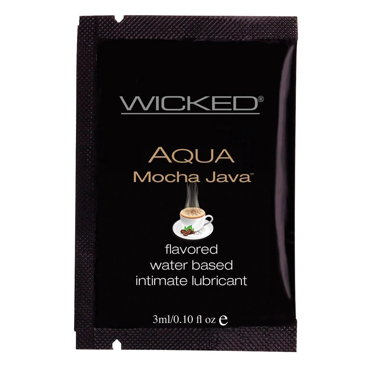 Wicked - Aqua Mocha Java Flavored Water Based Lubricant Sachet 3ml